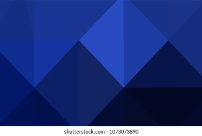 Dark BLUE vector abstract mosaic background. Shining colored illustration in a new style. Brand-new design for your business.