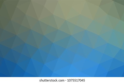 Dark BLUE vector abstract mosaic backdrop. Creative geometric illustration in Origami style with gradient. A completely new template for your business design.