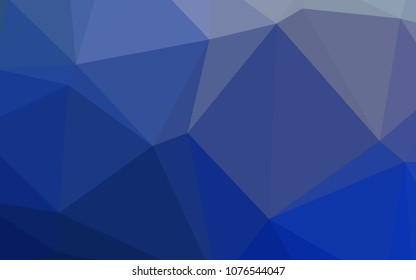 Dark BLUE vector abstract mosaic backdrop. Modern geometrical abstract illustration with gradient. Brand-new design for your business.