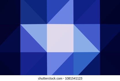 Dark BLUE vector abstract mosaic backdrop. Creative illustration in halftone style with gradient. Brand-new style for your business design.