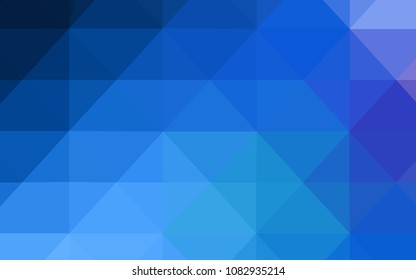Dark BLUE vector abstract mosaic pattern. Modern abstract illustration with triangles. A new texture for your web site.