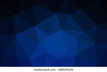 Dark BLUE vector abstract mosaic background. Colorful illustration in abstract style with triangles. A completely new design for your leaflet.