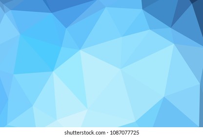 Dark BLUE vector abstract mosaic backdrop. A completely new color illustration in a polygonal style. Polygonal design for your web site.