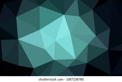 Dark BLUE vector abstract mosaic pattern. Glitter abstract illustration with an elegant triangles. Brand new style for your business design.