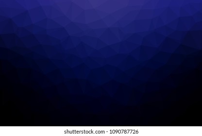 Dark BLUE vector abstract mosaic background. Colorful abstract illustration with triangles. Brand new style for your business design.