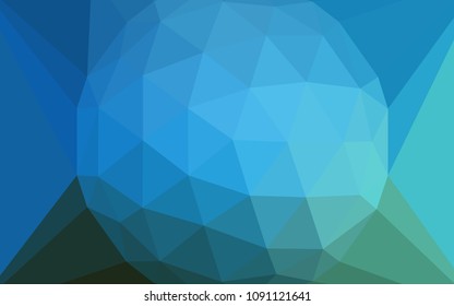 Dark BLUE vector abstract mosaic pattern with a diamond. Colorful illustration in a polygonal style. Triangular pattern for your design.