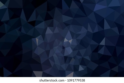 Dark BLUE vector abstract mosaic pattern. Glitter abstract illustration with an elegant triangles. New template for your brand book.