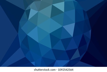 Dark BLUE vector abstract mosaic background with a diamond. Illustration in abstract style with triangles. Textured pattern for your backgrounds.