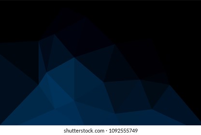 Dark BLUE vector abstract mosaic backdrop. Elegant bright polygonal illustration with gradient. A completely new design for your leaflet.