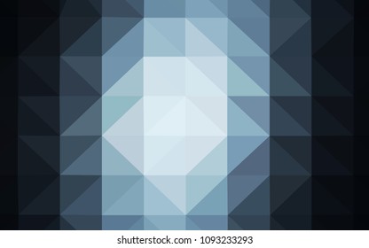 Dark BLUE vector abstract mosaic pattern. Elegant bright polygonal illustration with gradient. Pattern for a brand book's backdrop.