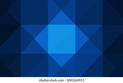 Dark BLUE vector abstract mosaic pattern. Elegant bright polygonal illustration with gradient. The best triangular design for your business.