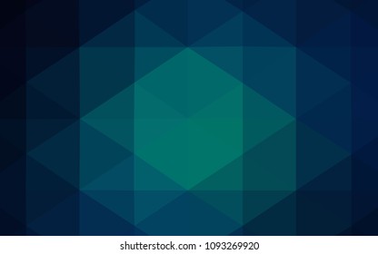 Dark BLUE vector abstract mosaic background. A sample with polygonal shapes. That new template can be used for your brand book.