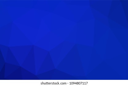 Dark BLUE vector abstract mosaic background. Creative illustration in halftone style with gradient. Textured pattern can be used for background.