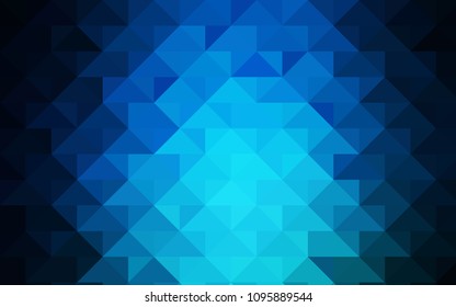 Dark BLUE vector abstract mosaic pattern. A sample with polygonal shapes. A completely new template for your business design.