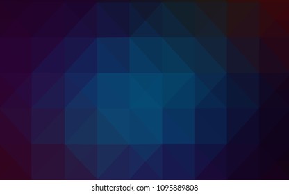 Dark BLUE vector abstract mosaic background. Colorful illustration in abstract style with triangles. Pattern for a brand book's backdrop.