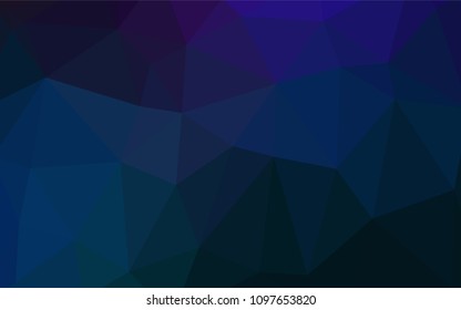 Dark BLUE vector abstract mosaic pattern. Shining colored illustration in a new style. The template for cell phone's backgrounds.