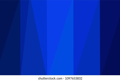 Dark BLUE vector abstract mosaic background. Triangular geometric sample with gradient.  That new template can be used for your brand book.
