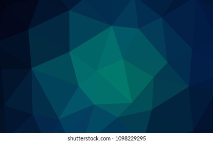 Dark BLUE vector abstract mosaic pattern. Elegant bright polygonal illustration with gradient. A new texture for your web site.