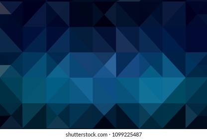 Dark BLUE vector abstract mosaic background. Colorful abstract illustration with triangles. Brand new style for your business design.