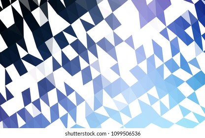 Dark BLUE vector abstract mosaic pattern. Creative geometric illustration in Origami style with gradient. The polygonal design can be used for your web site.