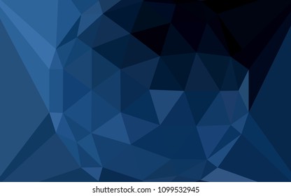Dark BLUE vector abstract mosaic background with a diamond. Colorful illustration in a polygonal style. Template for cell phone's backgrounds.