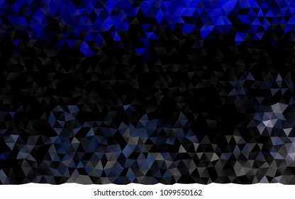 Dark BLUE vector abstract mosaic pattern. Glitter abstract illustration with an elegant design. A completely new template for your business design.