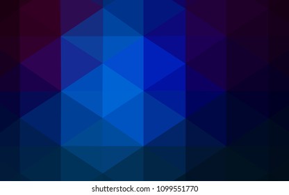 Dark BLUE vector abstract mosaic background. A sample with polygonal shapes. That new template can be used for your brand book.
