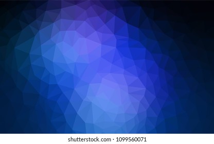 Dark BLUE vector abstract mosaic backdrop. Colorful abstract illustration with triangles. Pattern for a brand book's backdrop.
