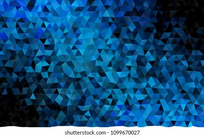 Dark BLUE vector abstract mosaic template. A vague abstract illustration with gradient. The textured pattern can be used for background.