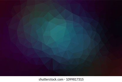 Dark BLUE vector abstract mosaic pattern. Polygonal abstract illustration with gradient. Template for cell phone's backgrounds.