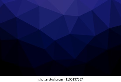 Dark BLUE vector abstract mosaic background. A completely new color illustration in a polygonal style. A completely new design for your leaflet.
