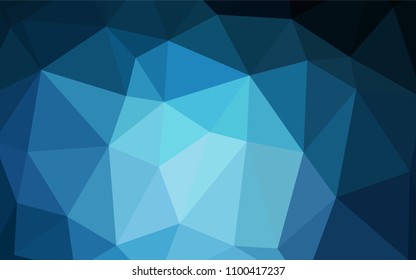 Dark BLUE vector abstract mosaic backdrop. Shining colored illustration in a new style. Brand-new style for your business design.