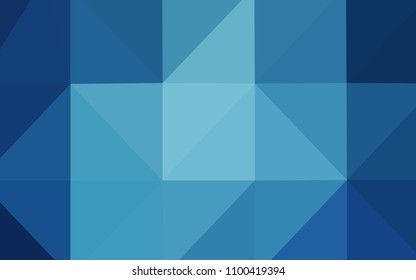 Dark BLUE vector abstract mosaic pattern. Elegant bright polygonal illustration with gradient. Textured pattern can be used for background.