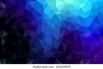 Dark BLUE vector abstract mosaic background. Creative geometric illustration in Origami style with gradient. Brand new style for your business design.