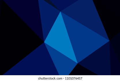 Dark BLUE vector abstract mosaic background. Shining colorful illustration with triangles. New template for your brand book.