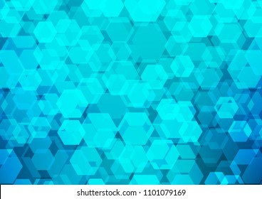 Dark BLUE vector abstract mosaic template. Modern geometrical abstract illustration with gradient. The elegant pattern can be used as part of a brand book.