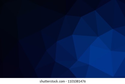 Dark BLUE vector abstract mosaic pattern. Colorful illustration in polygonal style with gradient. Triangular pattern for your design.