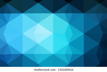 Dark BLUE vector abstract mosaic backdrop. Colorful abstract illustration with triangles. Triangular pattern for your business design.