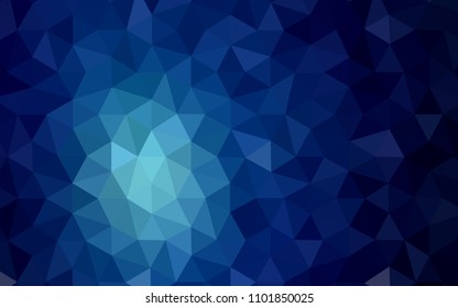 Dark BLUE vector abstract mosaic background. Colorful illustration in polygonal style with gradient. A new texture for your web site.