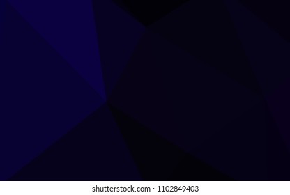 Dark BLUE vector abstract mosaic backdrop. Colorful illustration in polygonal style with gradient. Polygonal design for your web site.