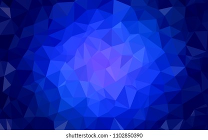 Dark BLUE vector abstract mosaic pattern. Modern abstract illustration with triangles. Triangular pattern for your design.