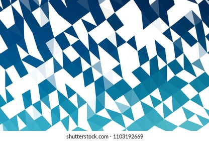 Dark BLUE vector abstract mosaic background. A sample with polygonal shapes. A new texture for your design.