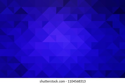 Dark BLUE vector abstract mosaic template. Creative geometric illustration in Origami style with gradient. A completely new design for your business.