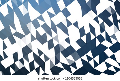 Dark BLUE vector abstract mosaic pattern. Shining colored illustration in a Brand new style. The textured pattern can be used for background.