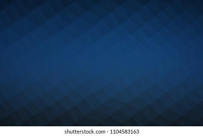 Dark BLUE vector abstract mosaic backdrop. Creative illustration in halftone style with gradient. A completely new design for your business.