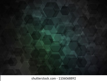 Dark BLUE vector abstract mosaic template. Creative geometric illustration in Origami style with gradient. A new texture for your design.