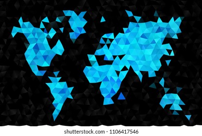 Dark BLUE vector abstract mosaic template. Shining colored illustration in a Brand new style. The polygonal design can be used for your web site.