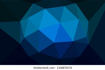 Dark BLUE vector abstract mosaic background. Creative geometric illustration in Origami style with gradient. Brand new style for your business design.