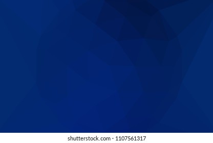 Dark BLUE vector abstract mosaic backdrop with a diamond. Illustration in abstract style with triangles. New template for your brand book.