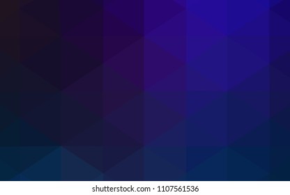 Dark BLUE vector abstract mosaic backdrop. Elegant bright polygonal illustration with gradient. A completely new design for your business.